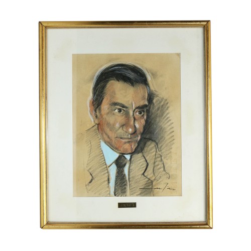 Acuarela realizada durante el periodo 1993-1995 por Josep Marfá - Retrato del Sr. Miquel Porter i Moix